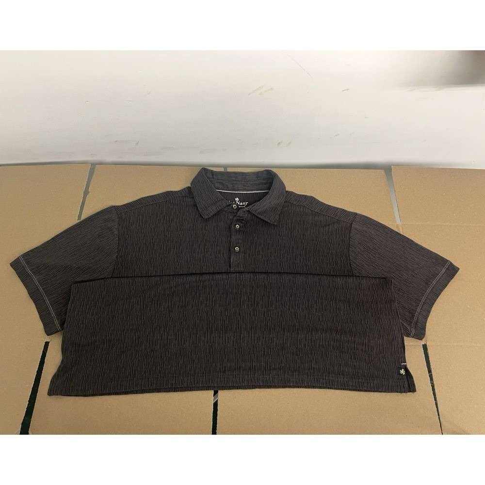 Nat Nast Black Polo Shirt Size L Short Sleeve Modal Polyester Blend Adult - Picture 6 of 11